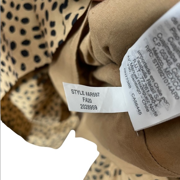 J. Crew | NWT Ruffleneck Tiered Popover Dress in Leopard Dot XS - Picture 4 of 10